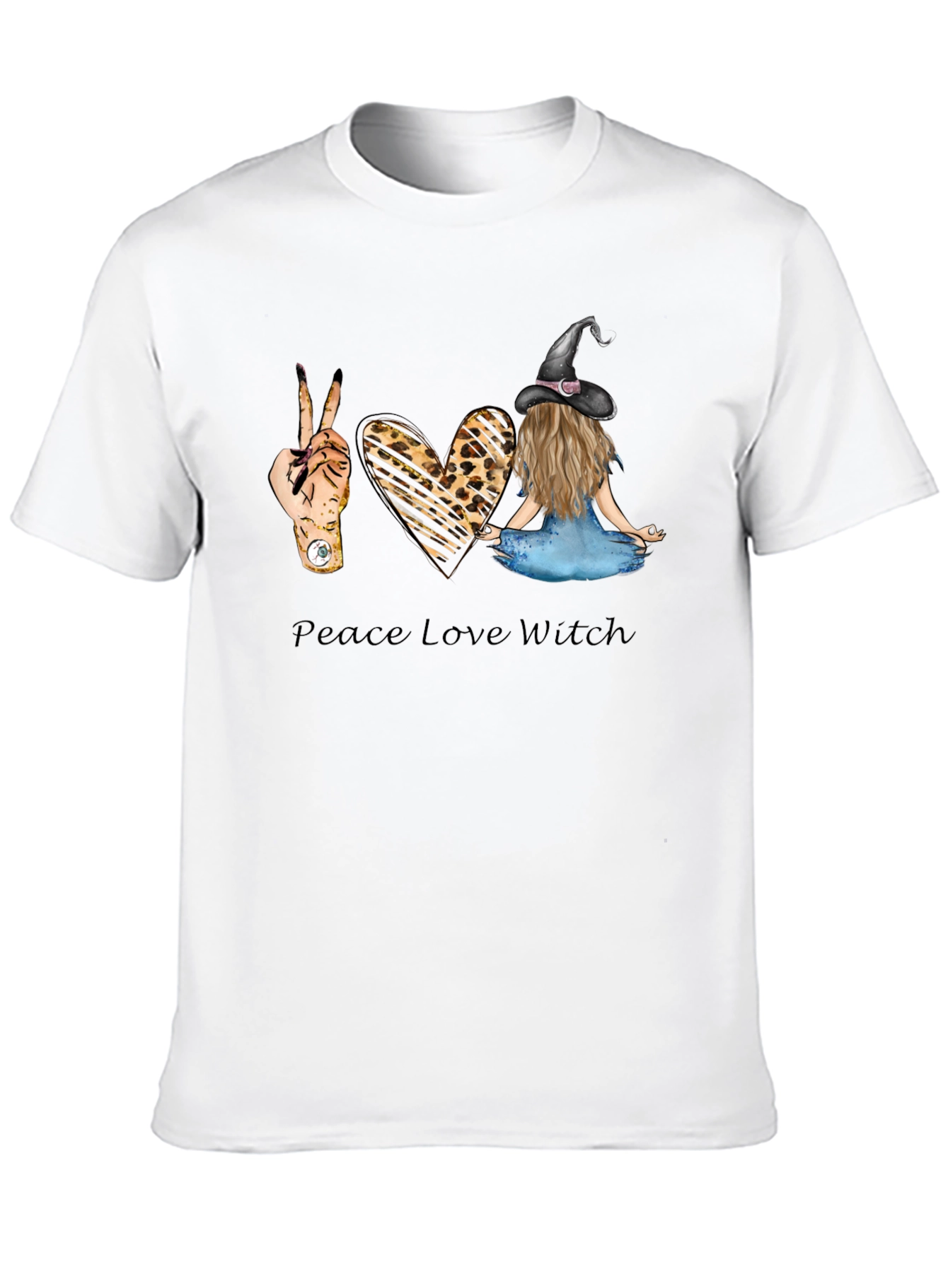 Peace Love Witch T-Shirt - Black Tee