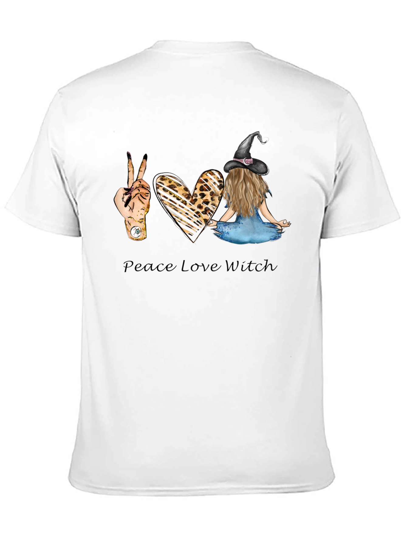 Peace Love Witch T-Shirt - Black Tee