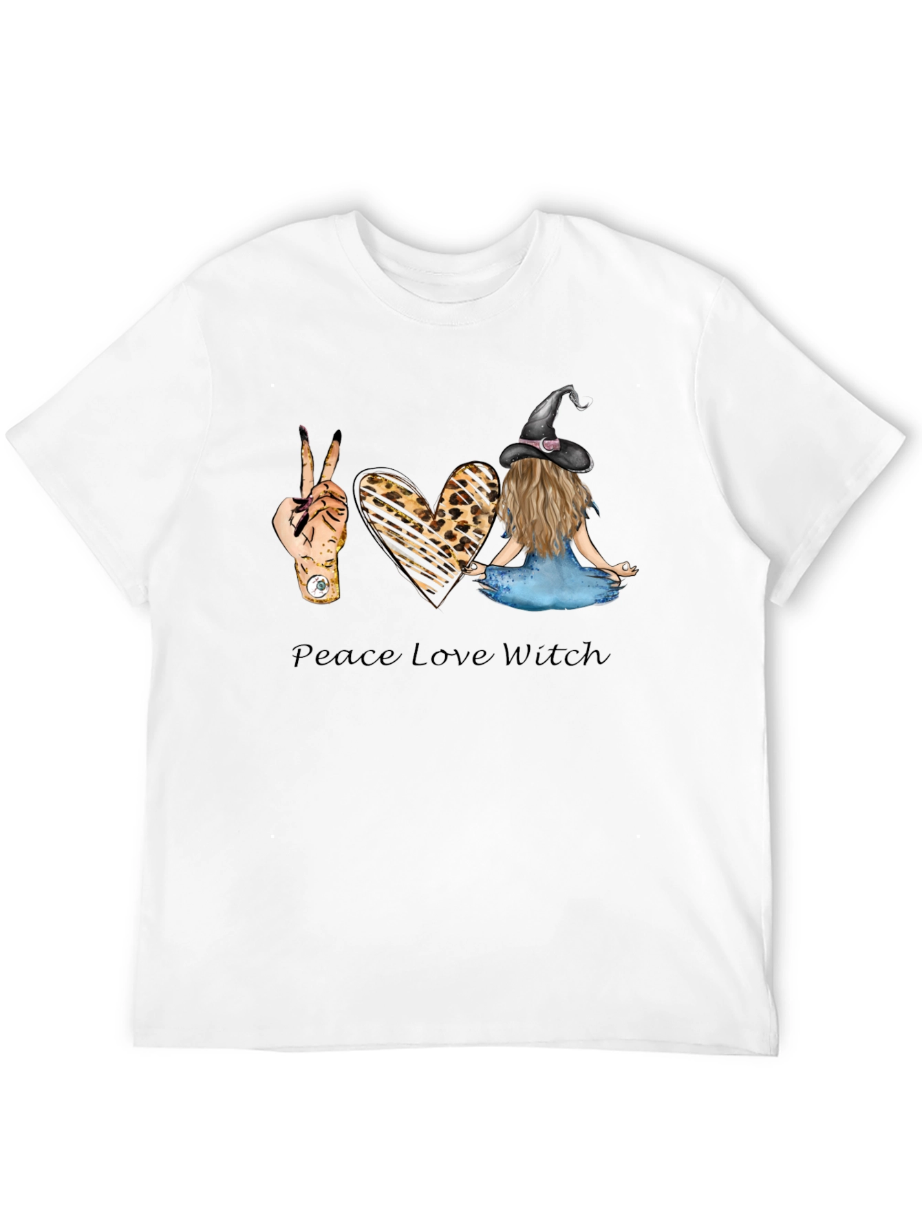 Peace Love Witch T-Shirt - Black Tee