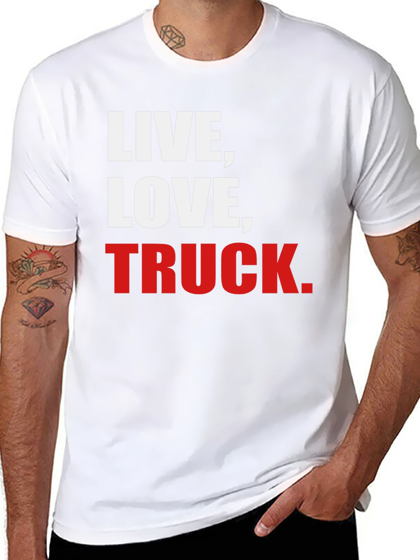 Live Love Truck T-Shirt - Black Graphic Tee
