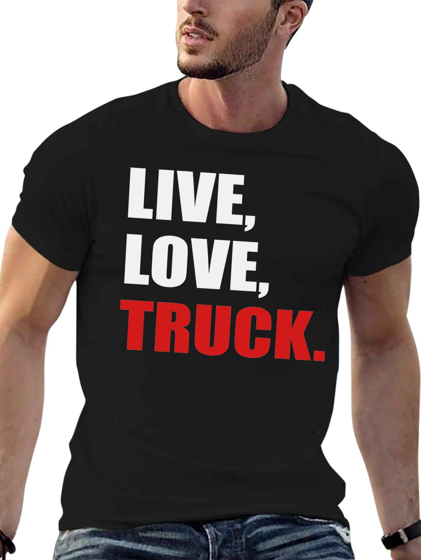 Live Love Truck T-Shirt - Black Graphic Tee