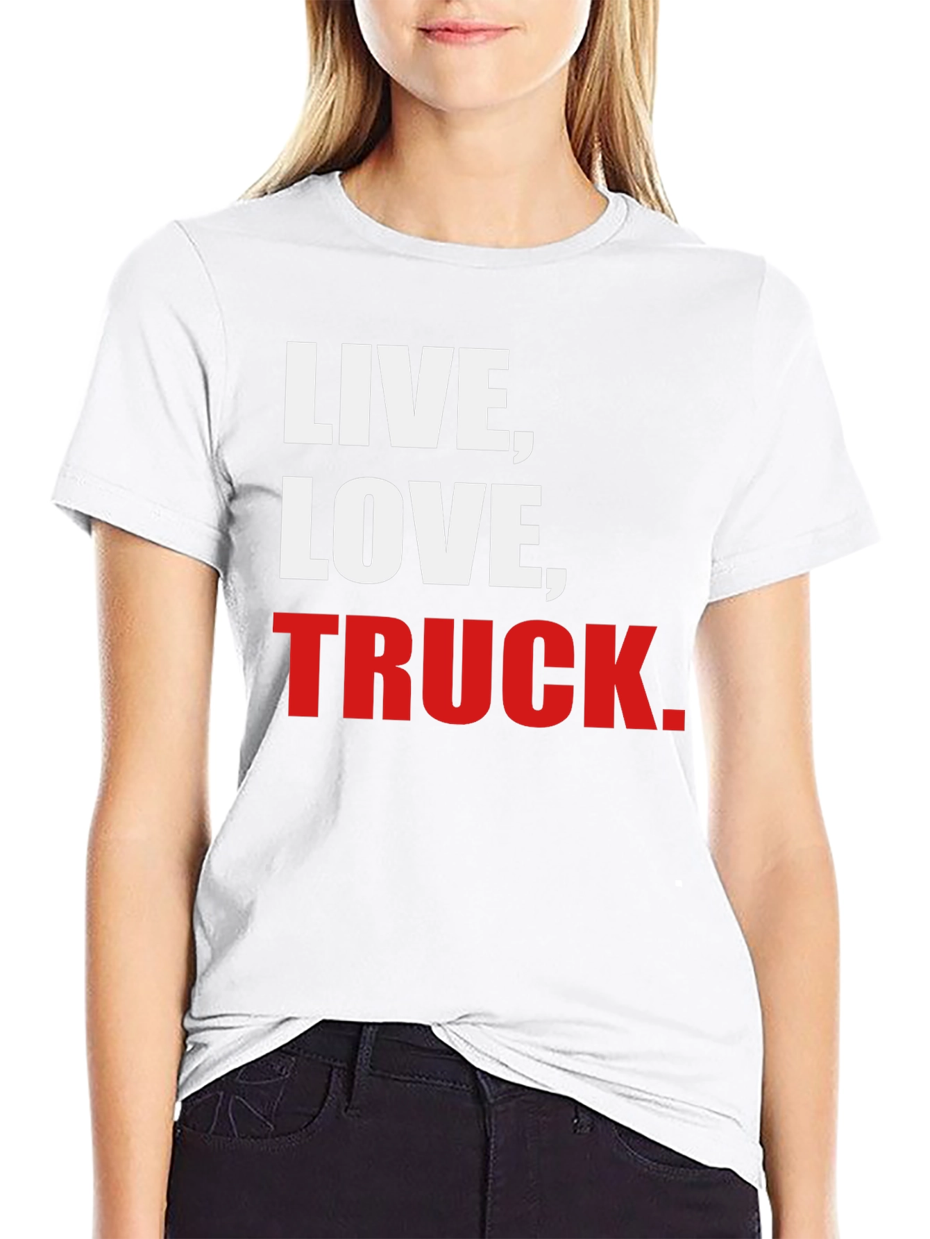 Live Love Truck T-Shirt - Black Graphic Tee
