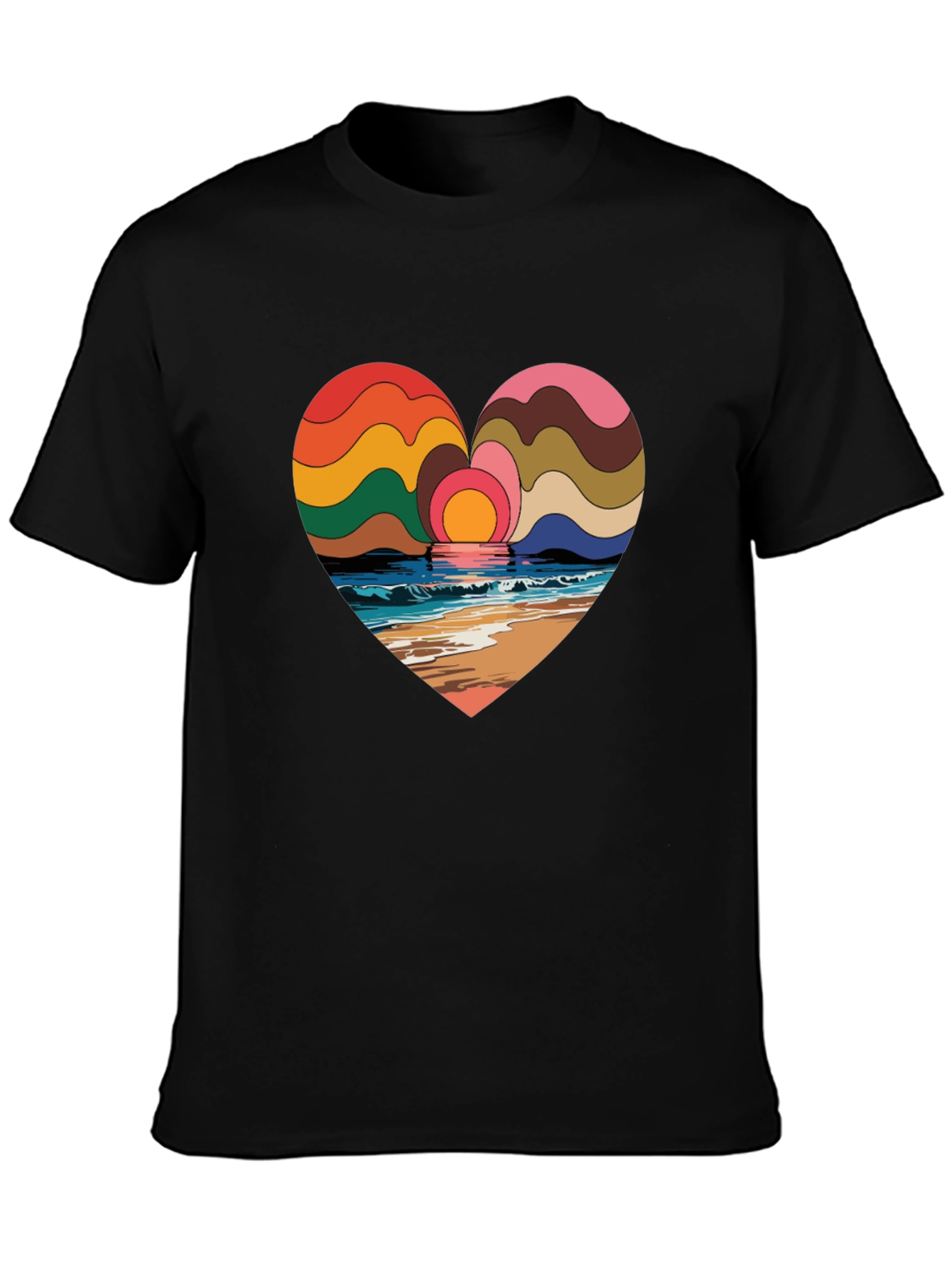 Heart Sunset Beach T-Shirt