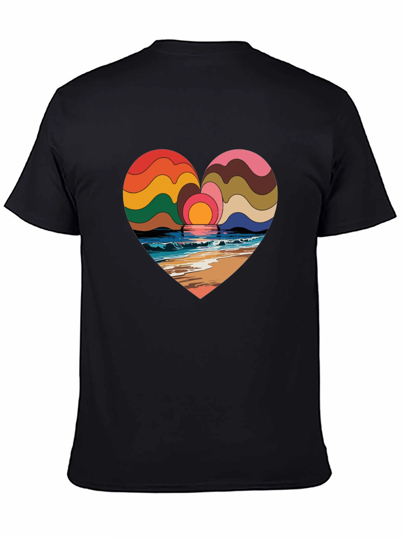 Heart Sunset Beach T-Shirt