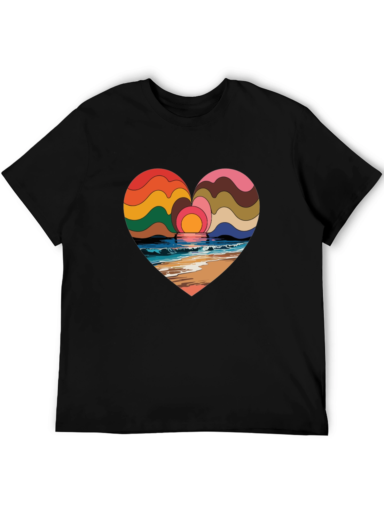 Heart Sunset Beach T-Shirt