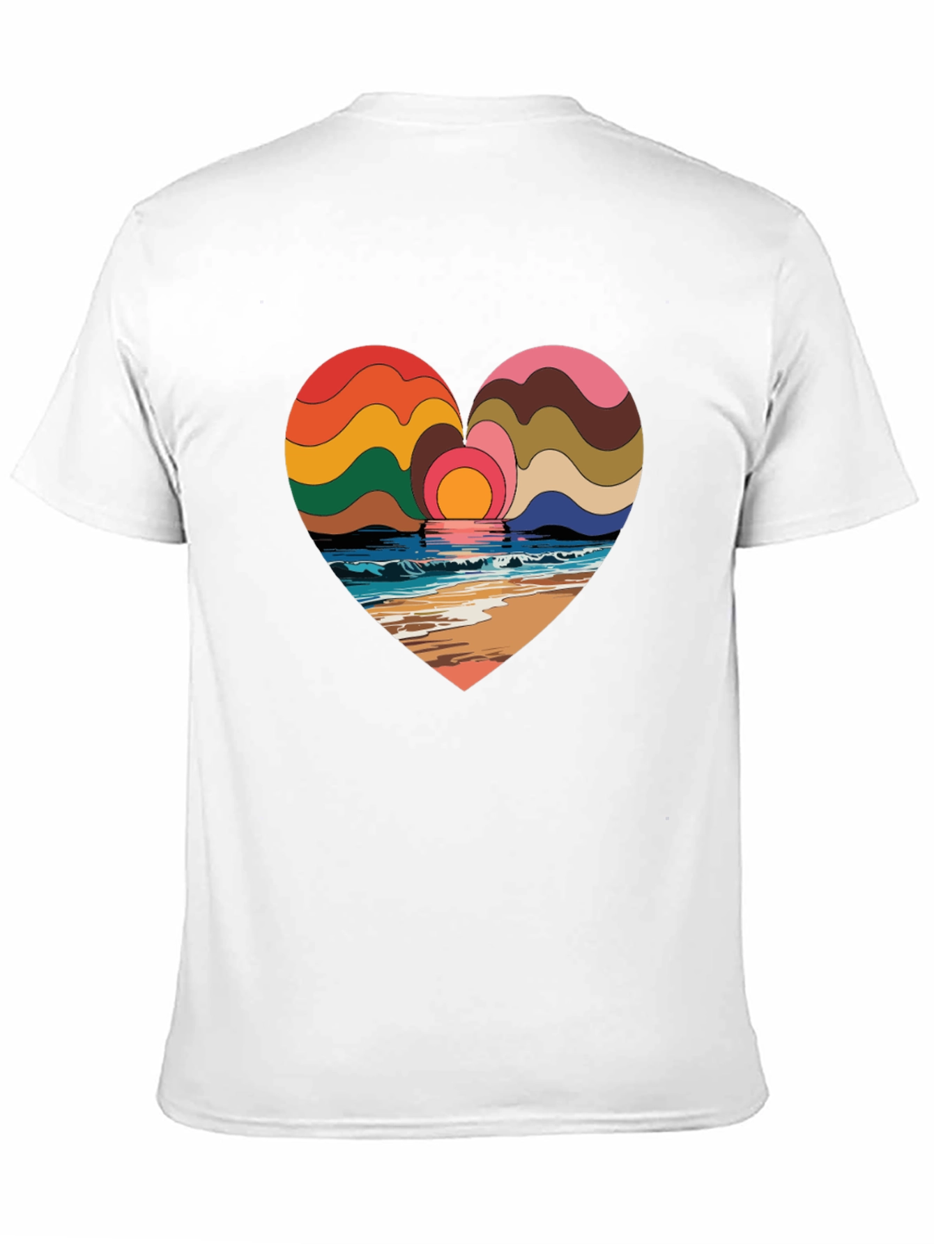Heart Sunset Beach T-Shirt