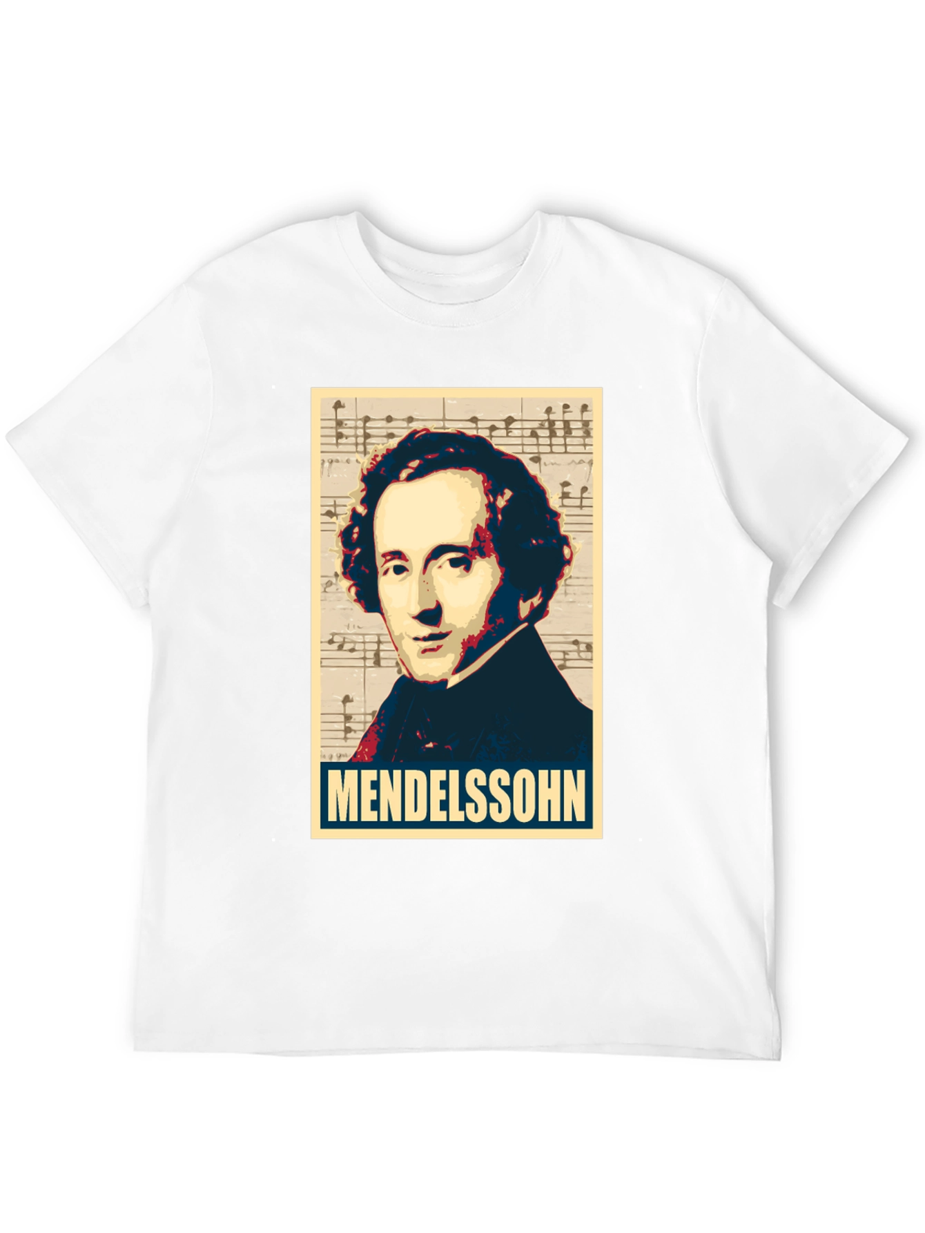Mendelssohn Portrait Graphic Tee - Music Lovers T-Shirt