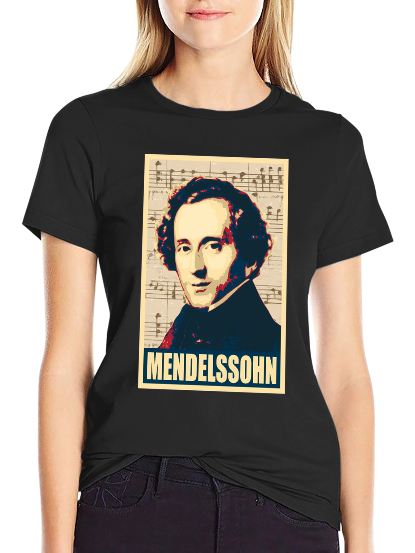 Mendelssohn Portrait Graphic Tee - Music Lovers T-Shirt