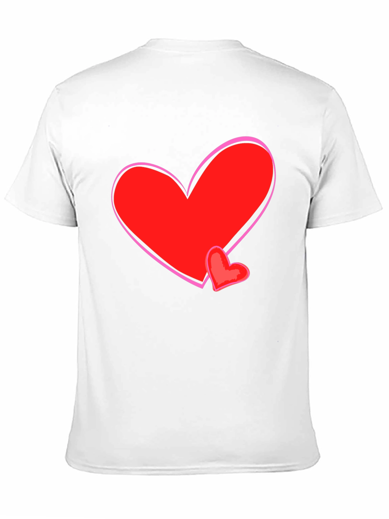 Heart Graphic T-Shirt - Black Cotton Casual Tee