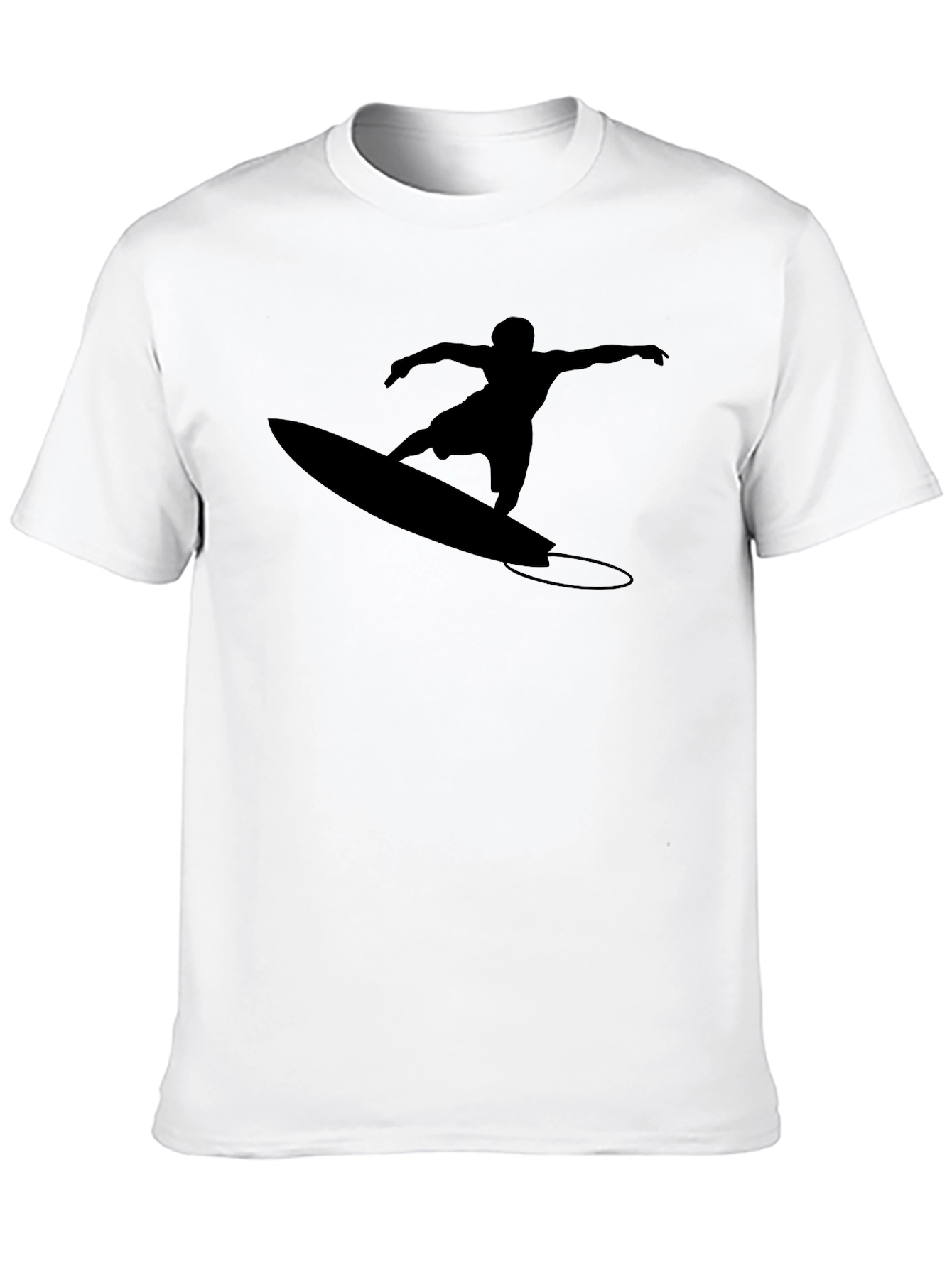 Surfer Silhouette Black T-Shirt