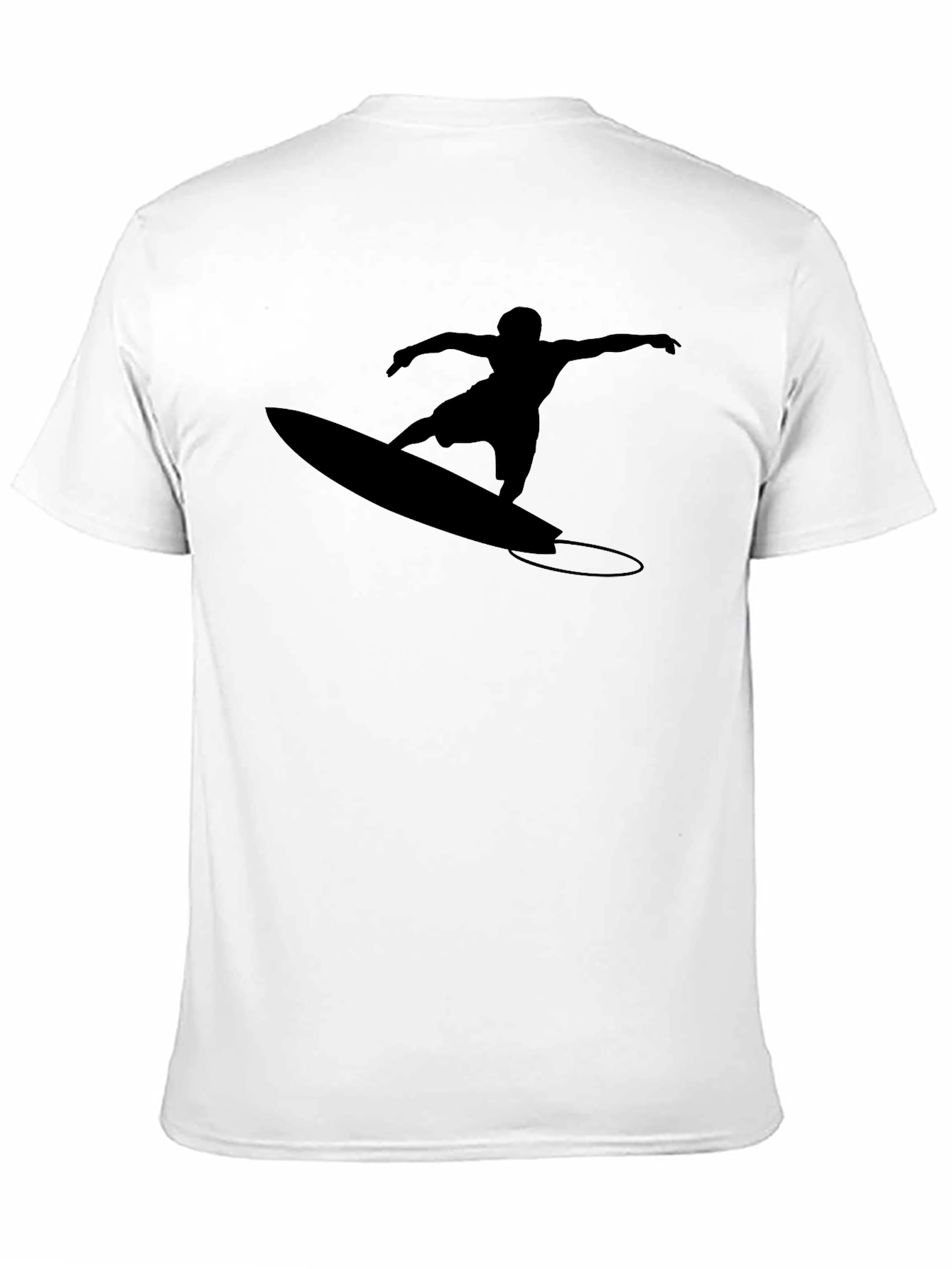 Surfer Silhouette Black T-Shirt