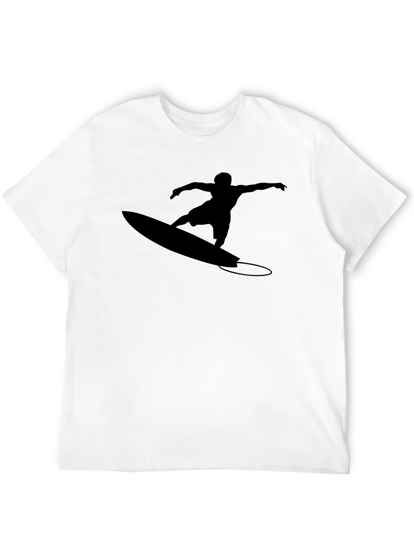Surfer Silhouette Black T-Shirt