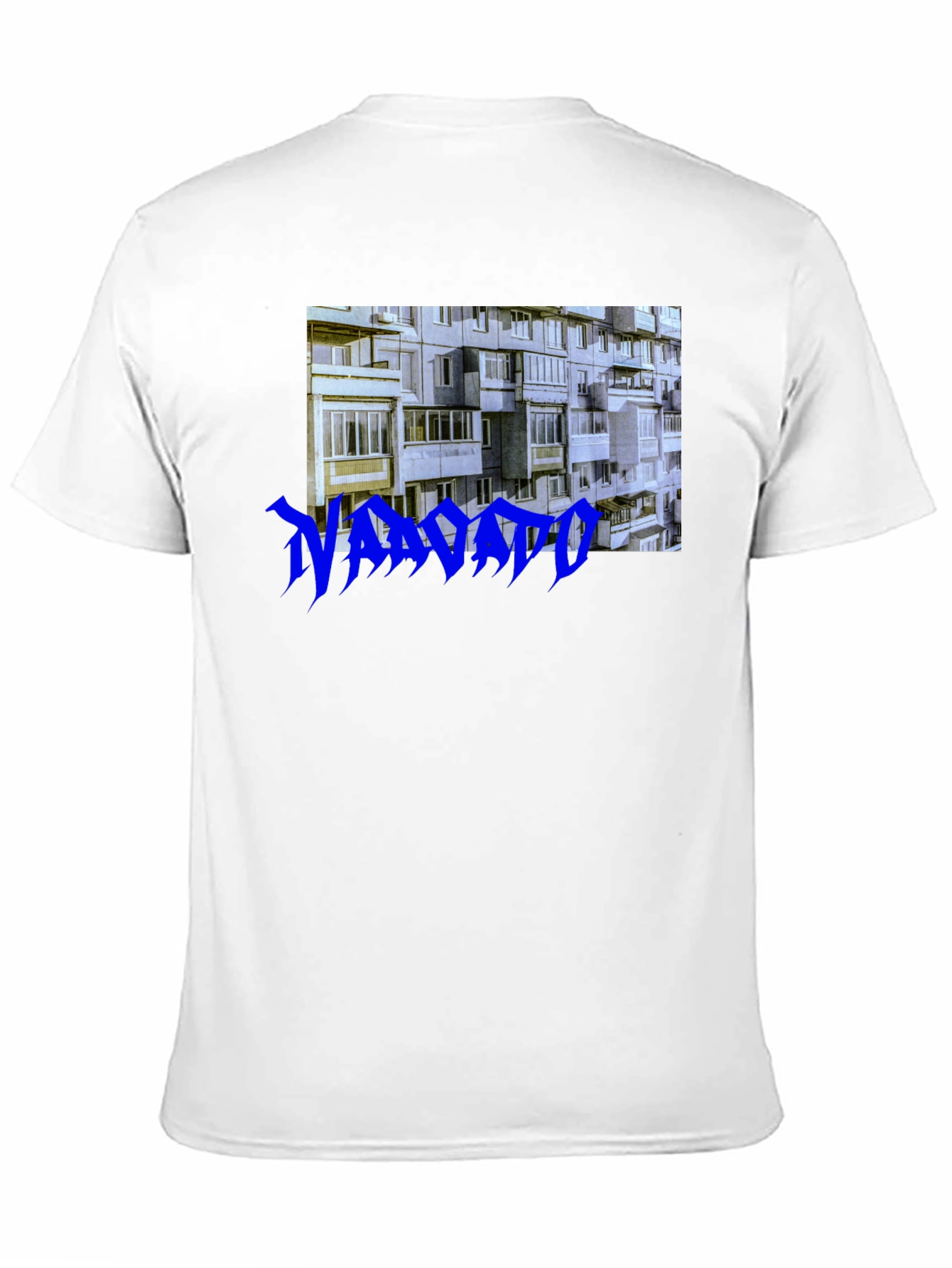 Urban Concrete T-Shirt - Blue Text Design