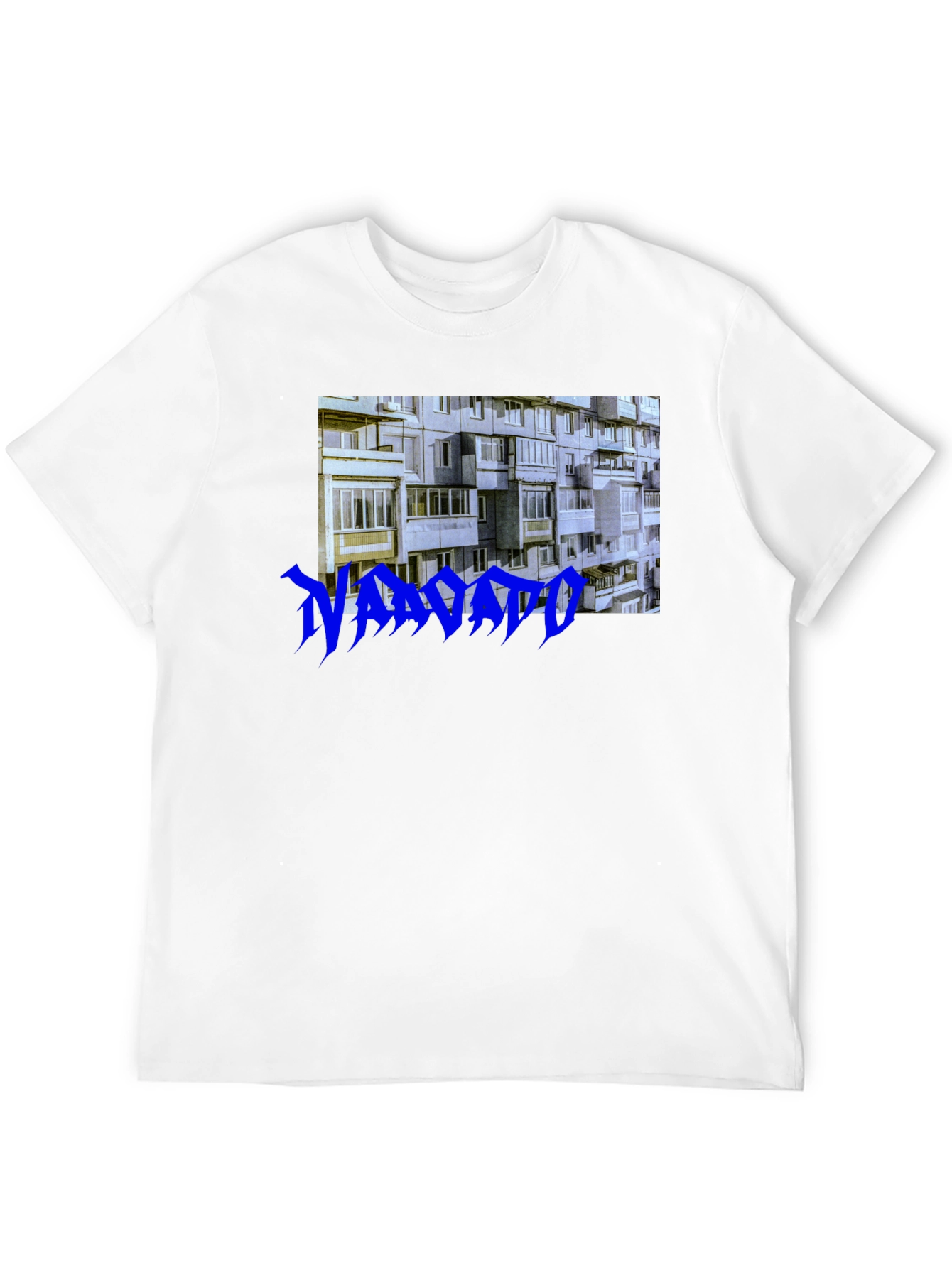 Urban Concrete T-Shirt - Blue Text Design