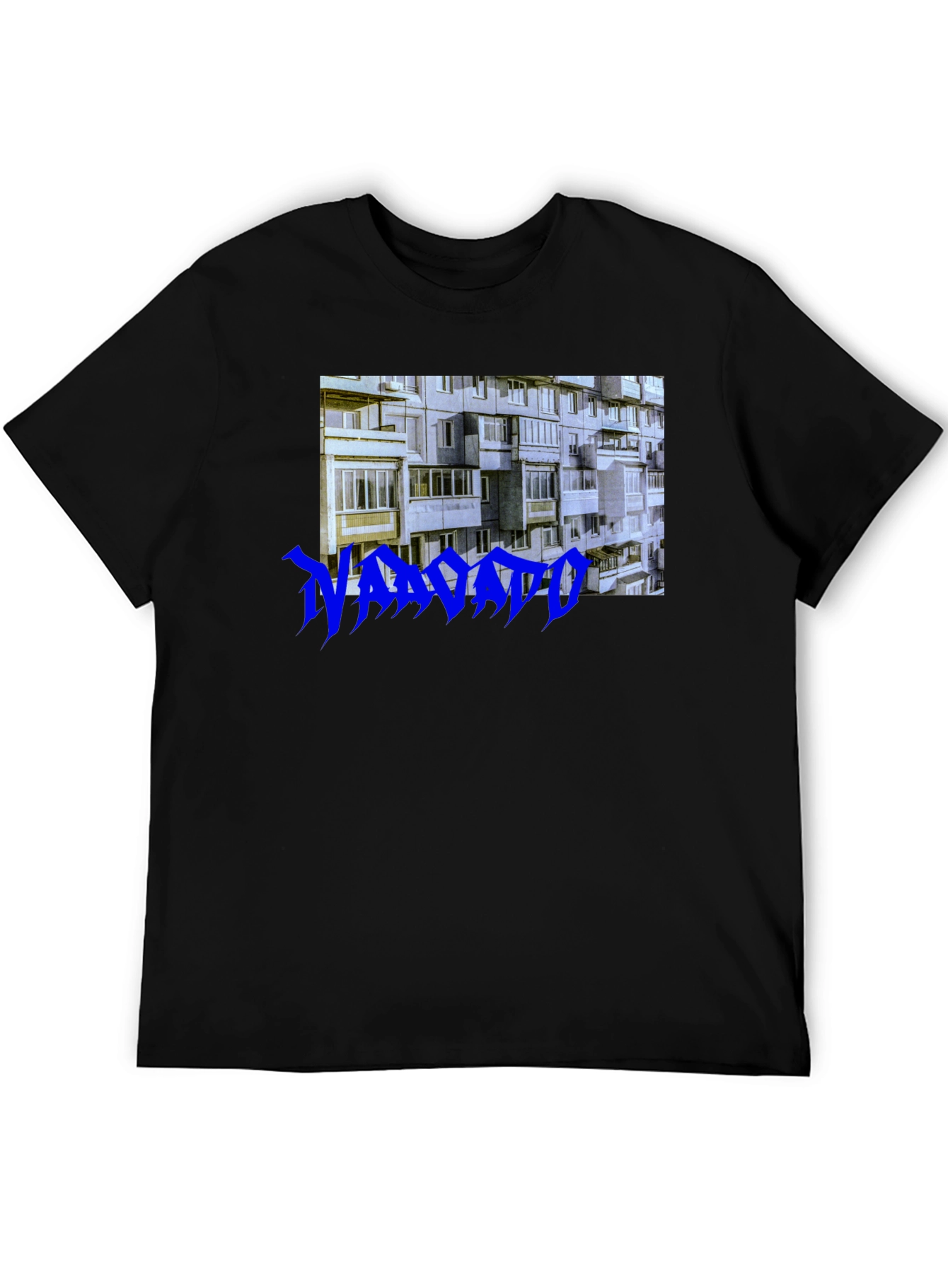 Urban Concrete T-Shirt - Blue Text Design