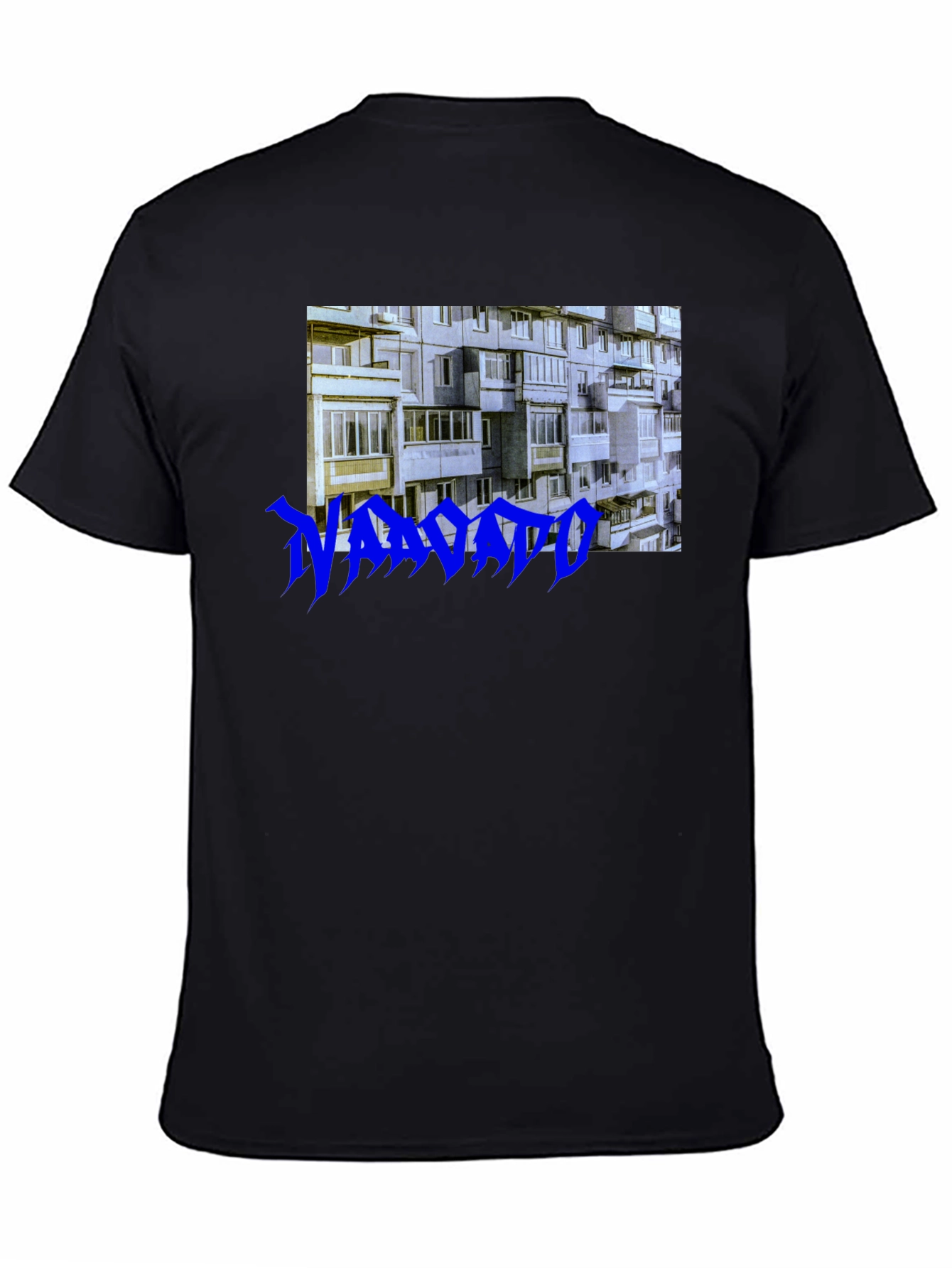 Urban Concrete T-Shirt - Blue Text Design