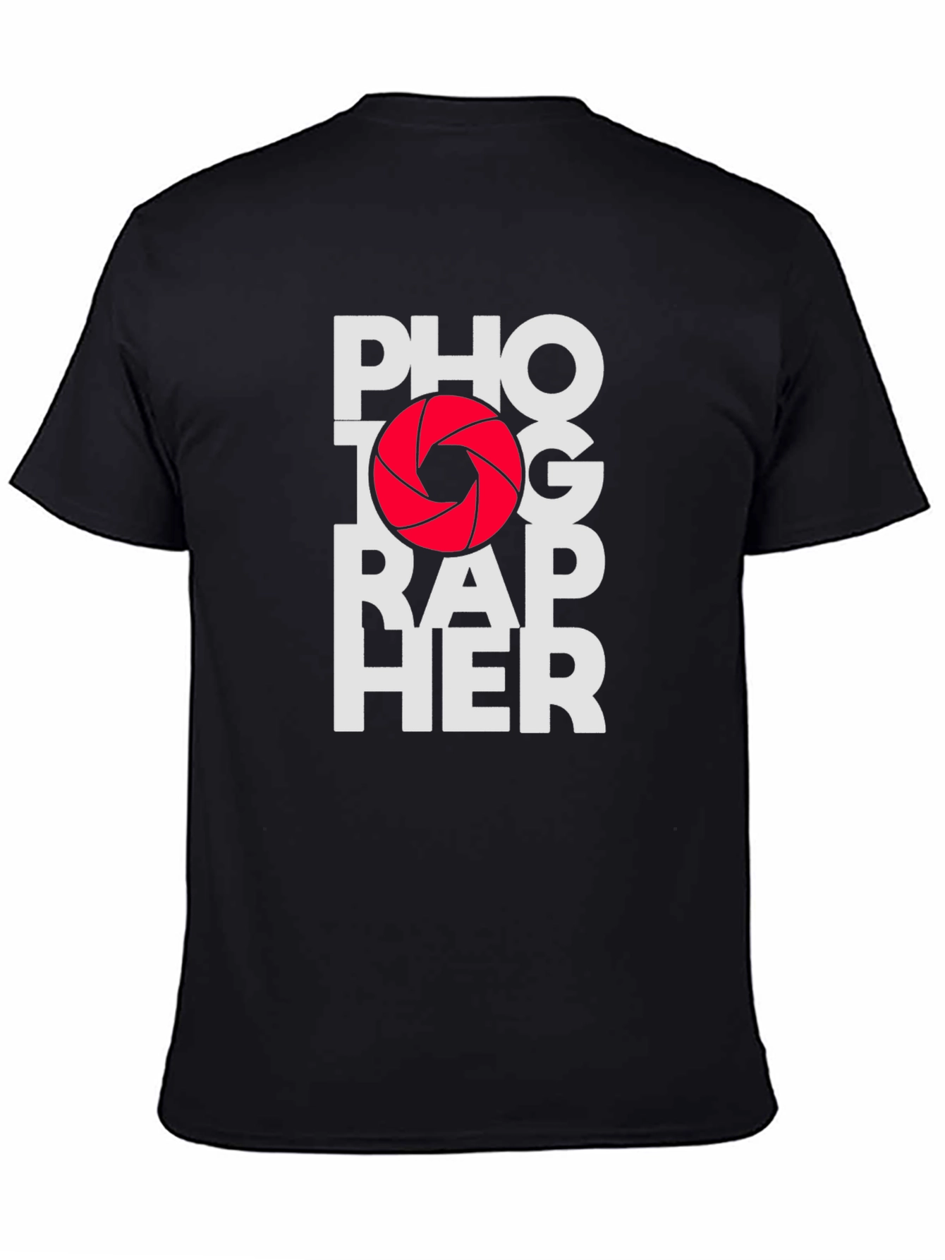 Photographer Graphic Print Black T-Shirt