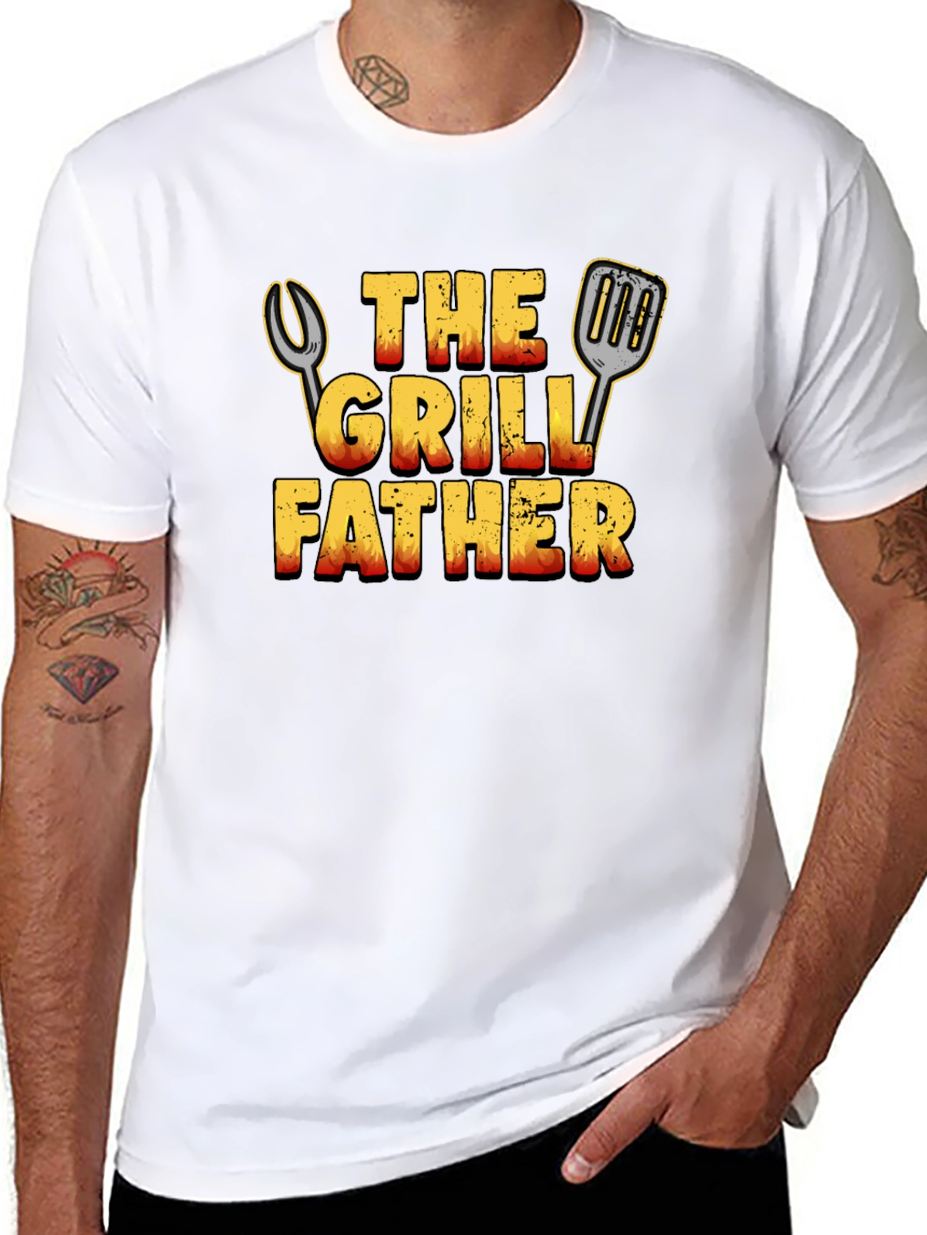 The Grill Father T-Shirt - BBQ Dad