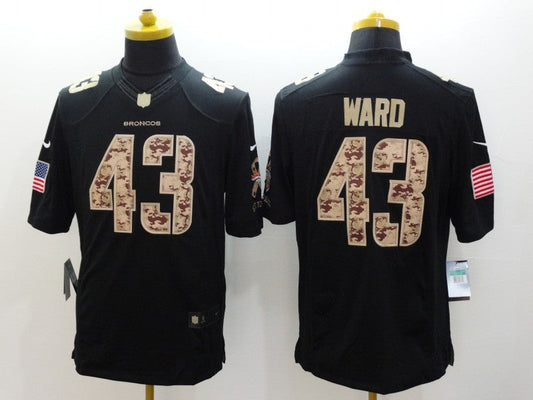 Men's Denver Broncos TJ Ward #43 Black Game Player Jerseys