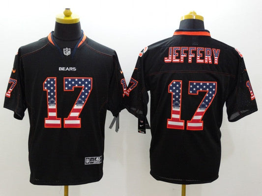 Men's Chicago Bears Alshon Jeffery #17 Black Game Jerseys