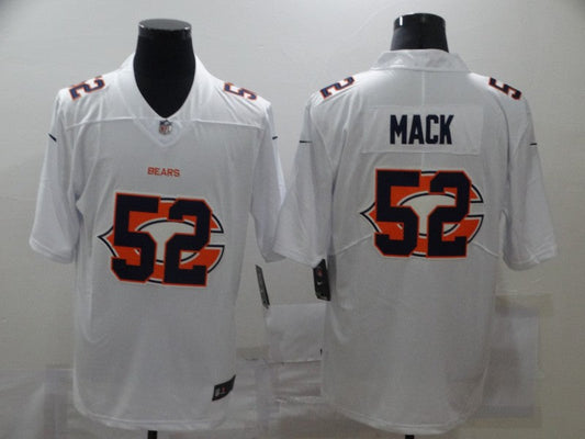 Men's Chicago Bears #52 Khalil Mack White Game Player Jerseys