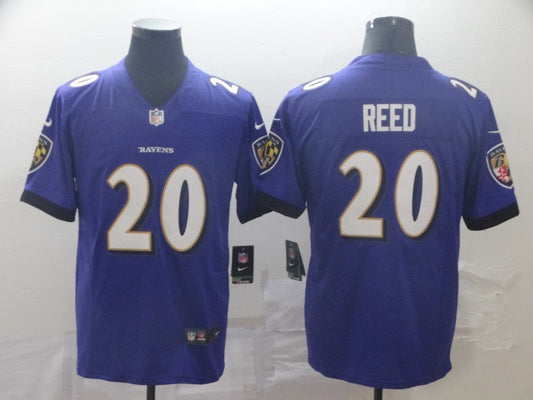 Men's Baltimore Ravens Ed Reed #20 Purple Game Jerseys