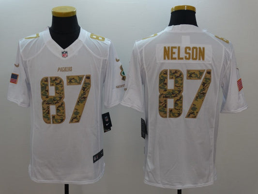 Men's Green Bay Packers Jordy Nelson #87 White Player Game Jerseys
