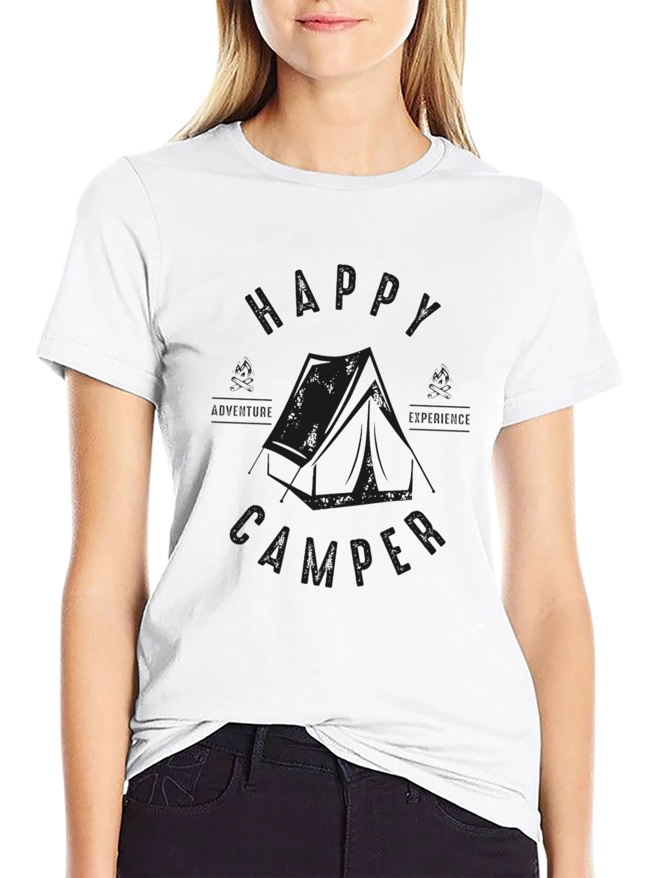 Happy Camper Graphic T-Shirt - Outdoor Adventure Tee