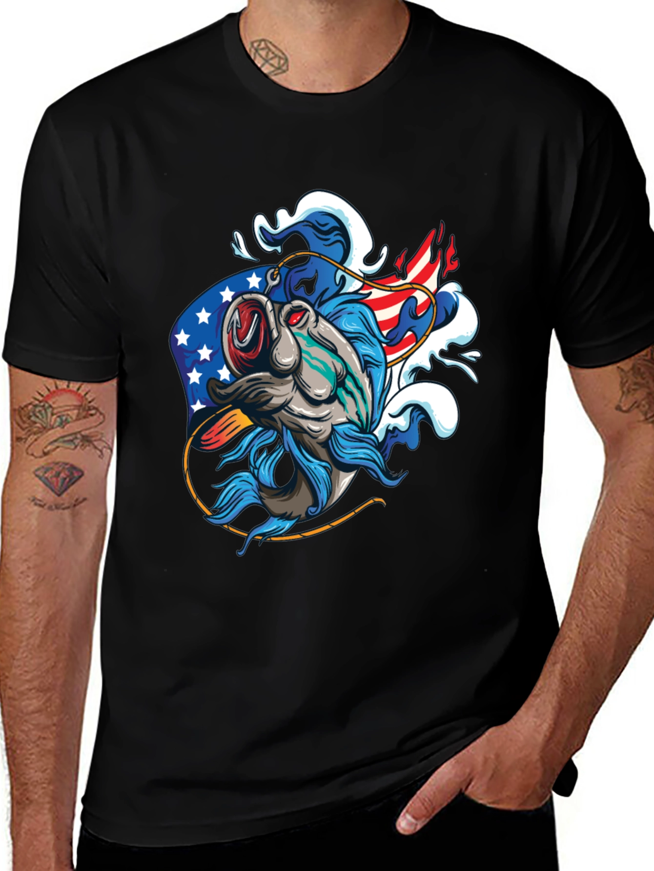American Fish Graphic Tee