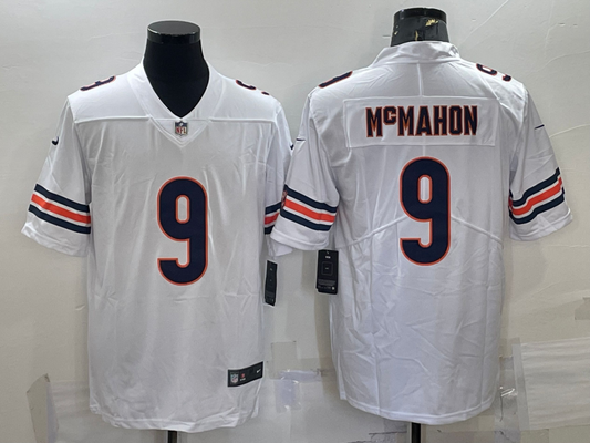 Men's Chicago Bears Jim McMahon #9 White Game Jerseys