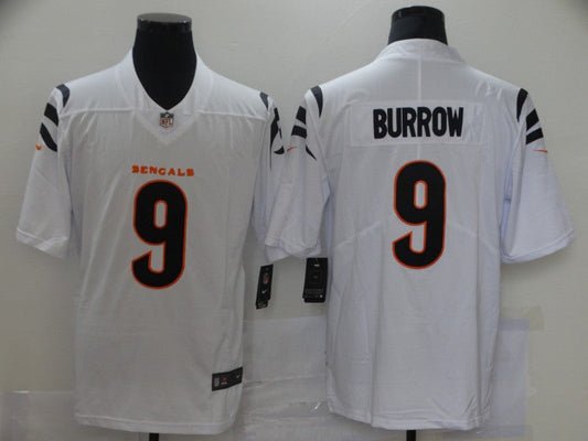 Men's Cincinnati Bengals Joe Burrow #9 White Game Player Jersey2