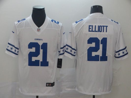 Men's Dallas Cowboys #21 Ezekiel Elliott White Game Player Jerseys