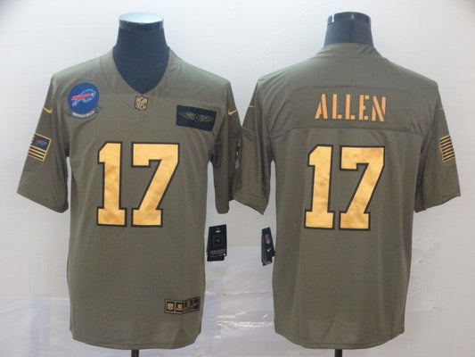 Men's Buffalo Bills Josh Allen #17 Brown Alternate Game Jerseys