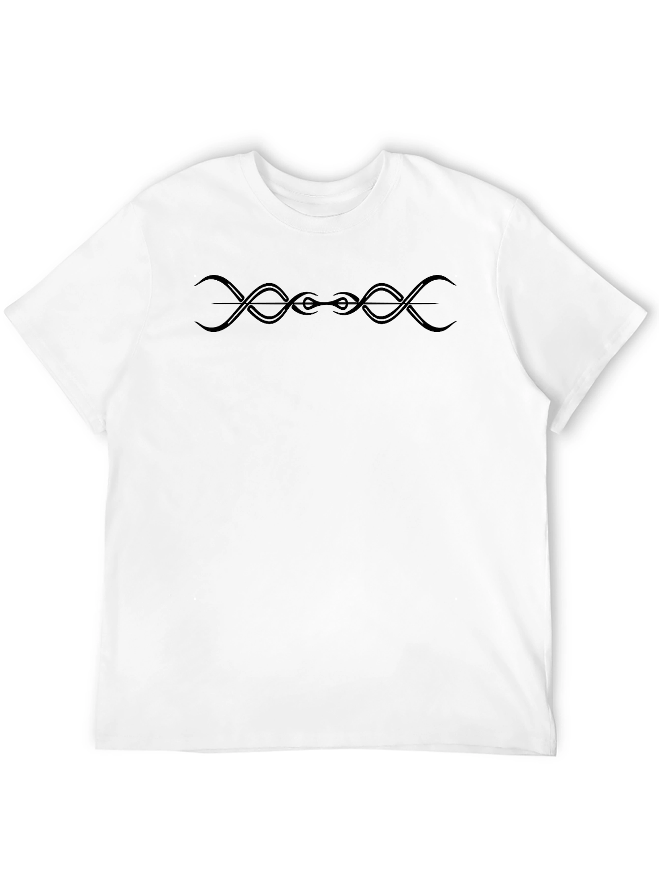 Tribal Wave Graphic Black T-Shirt