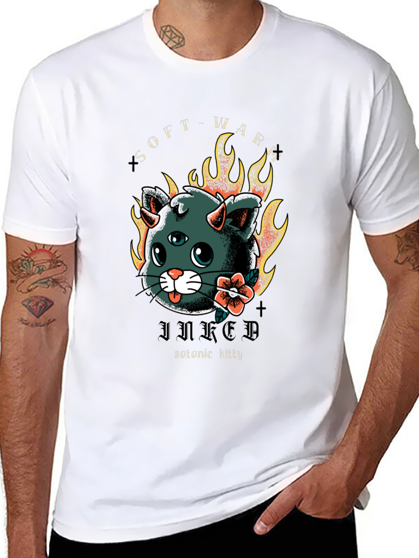 Inked Serene Kitty T-Shirt