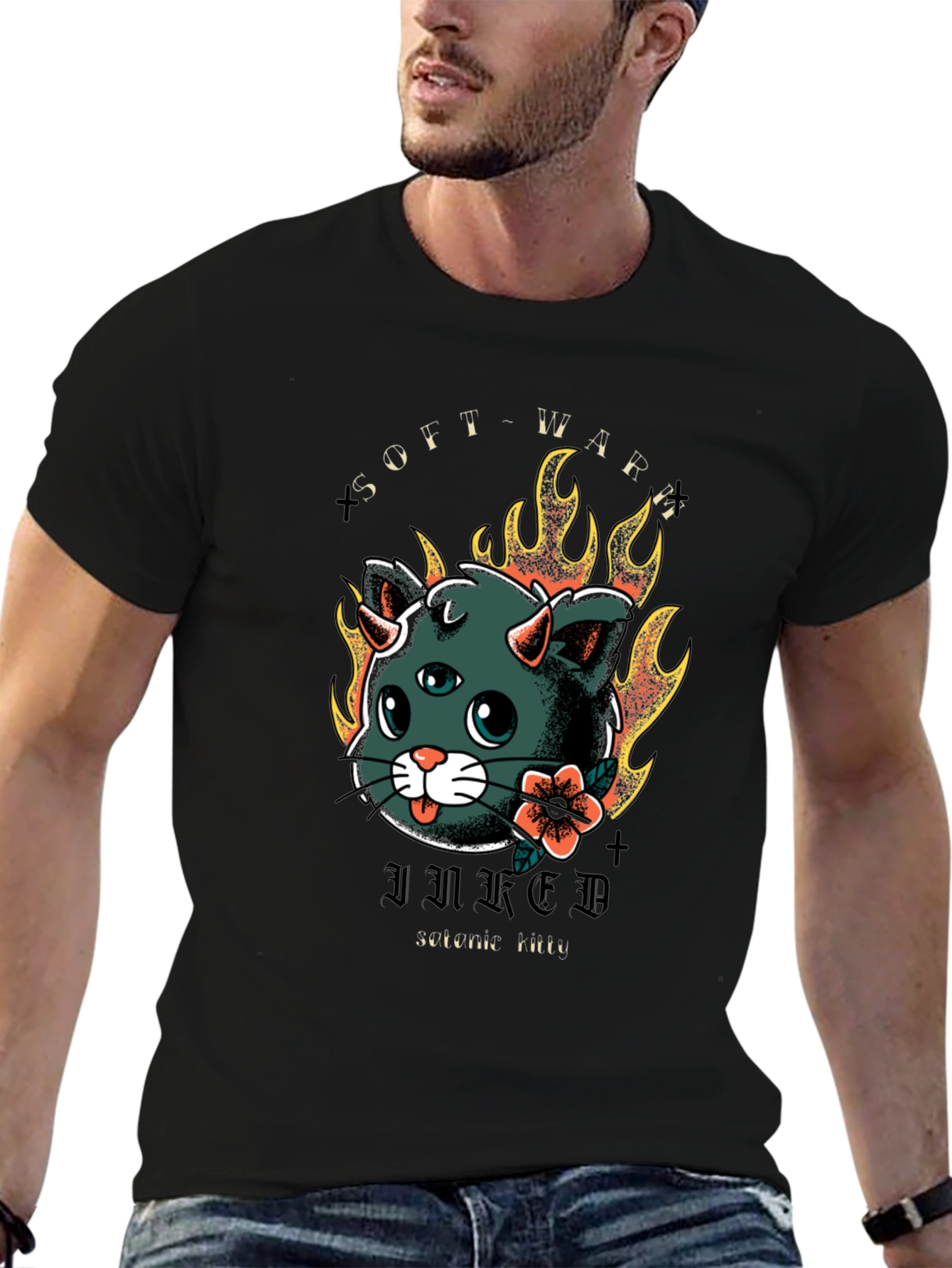 Inked Serene Kitty T-Shirt