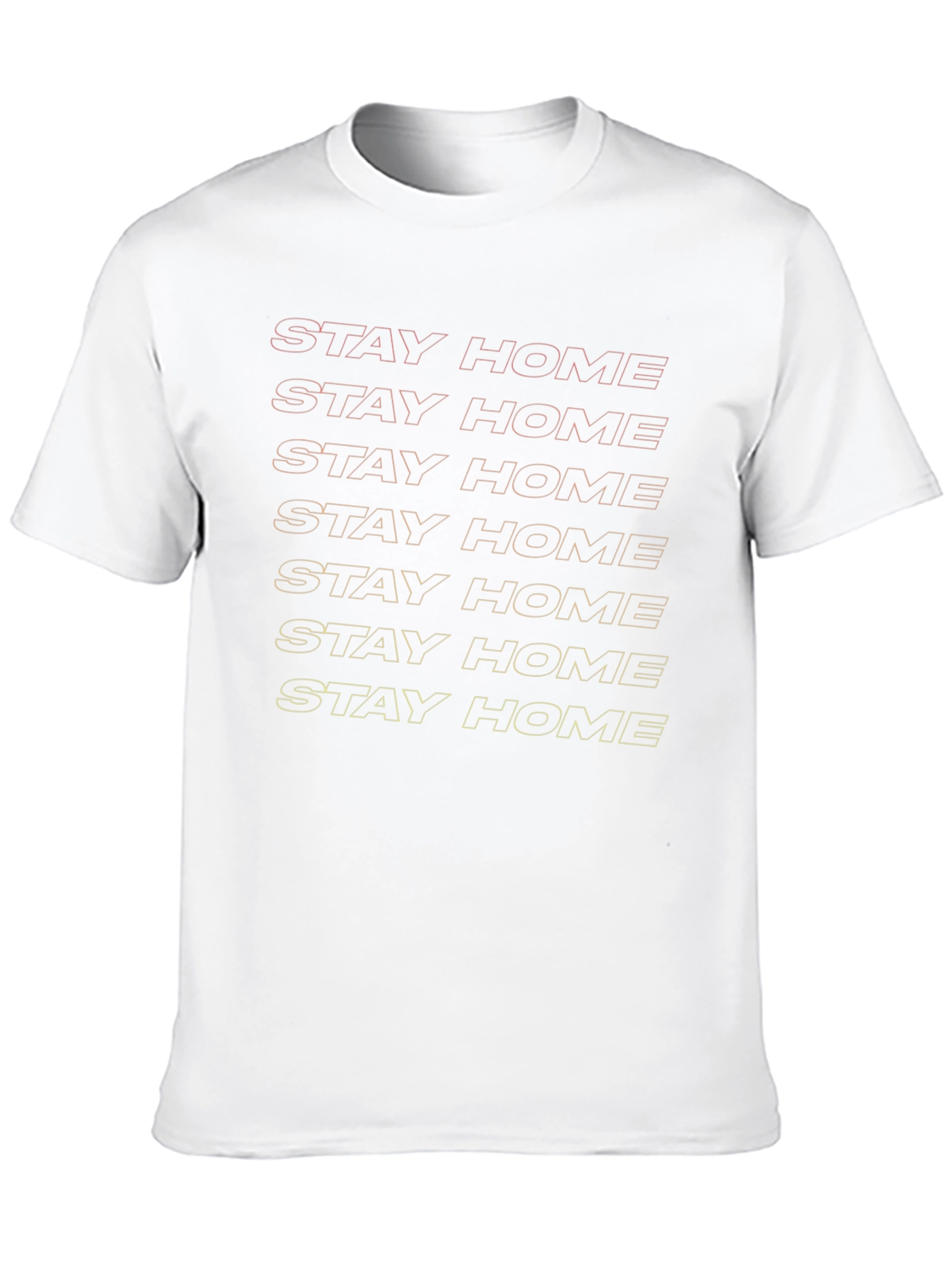 Stay Home Graphic Tee - Black Cotton T-Shirt
