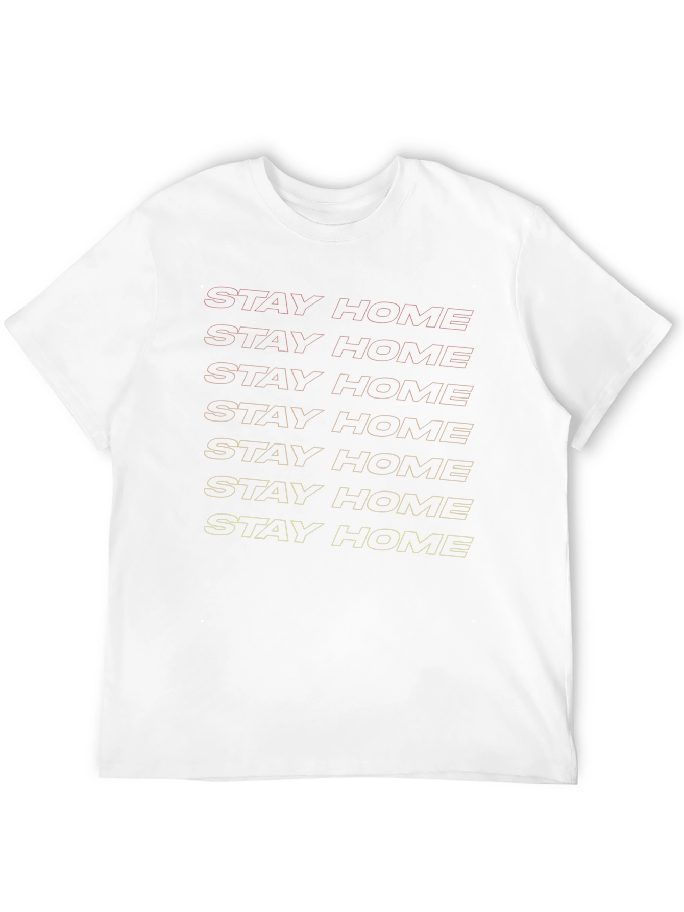 Stay Home Graphic Tee - Black Cotton T-Shirt