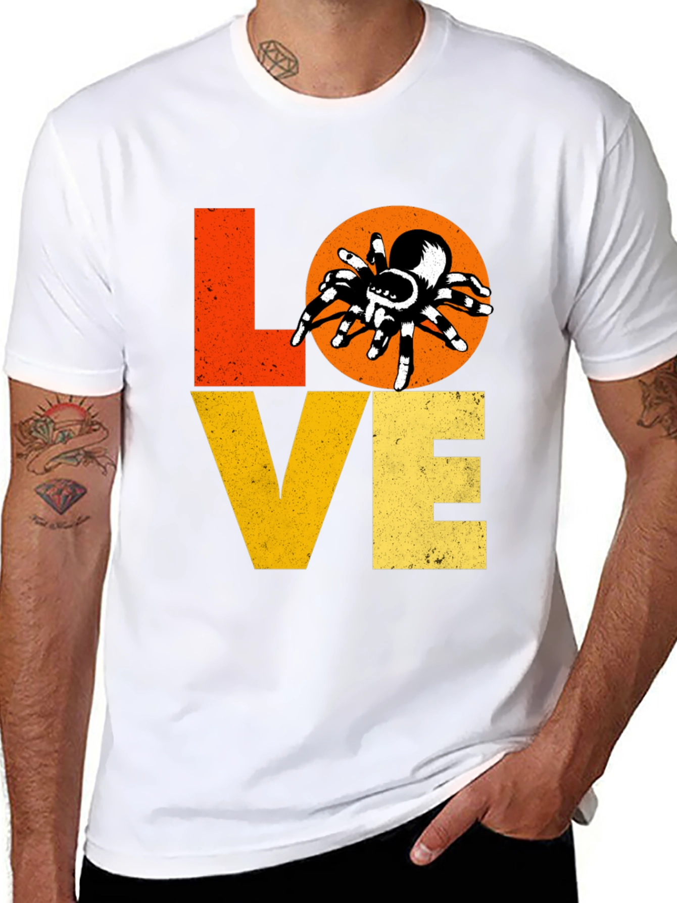 Love Spiders Black Graphic Tee