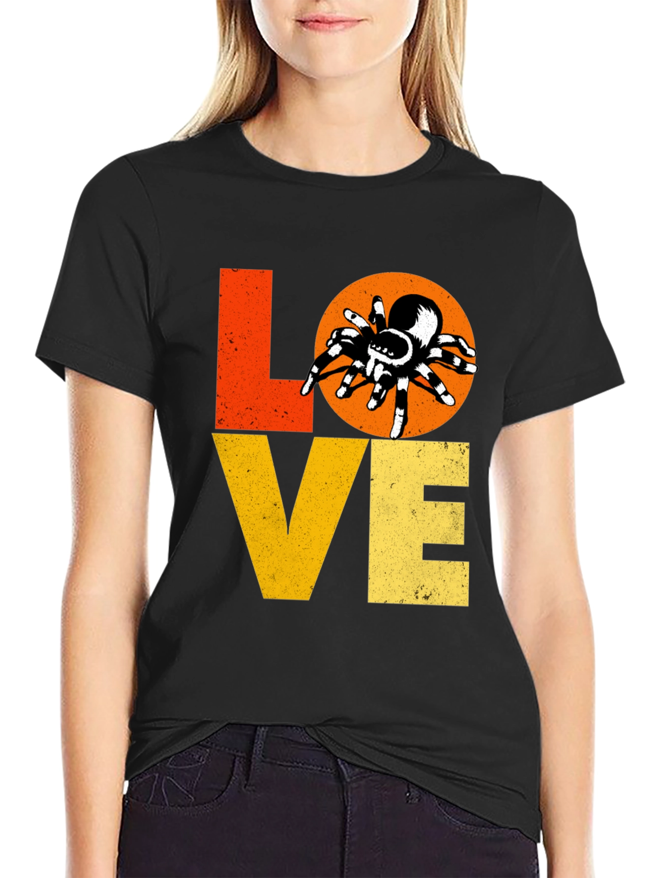 Love Spiders Black Graphic Tee