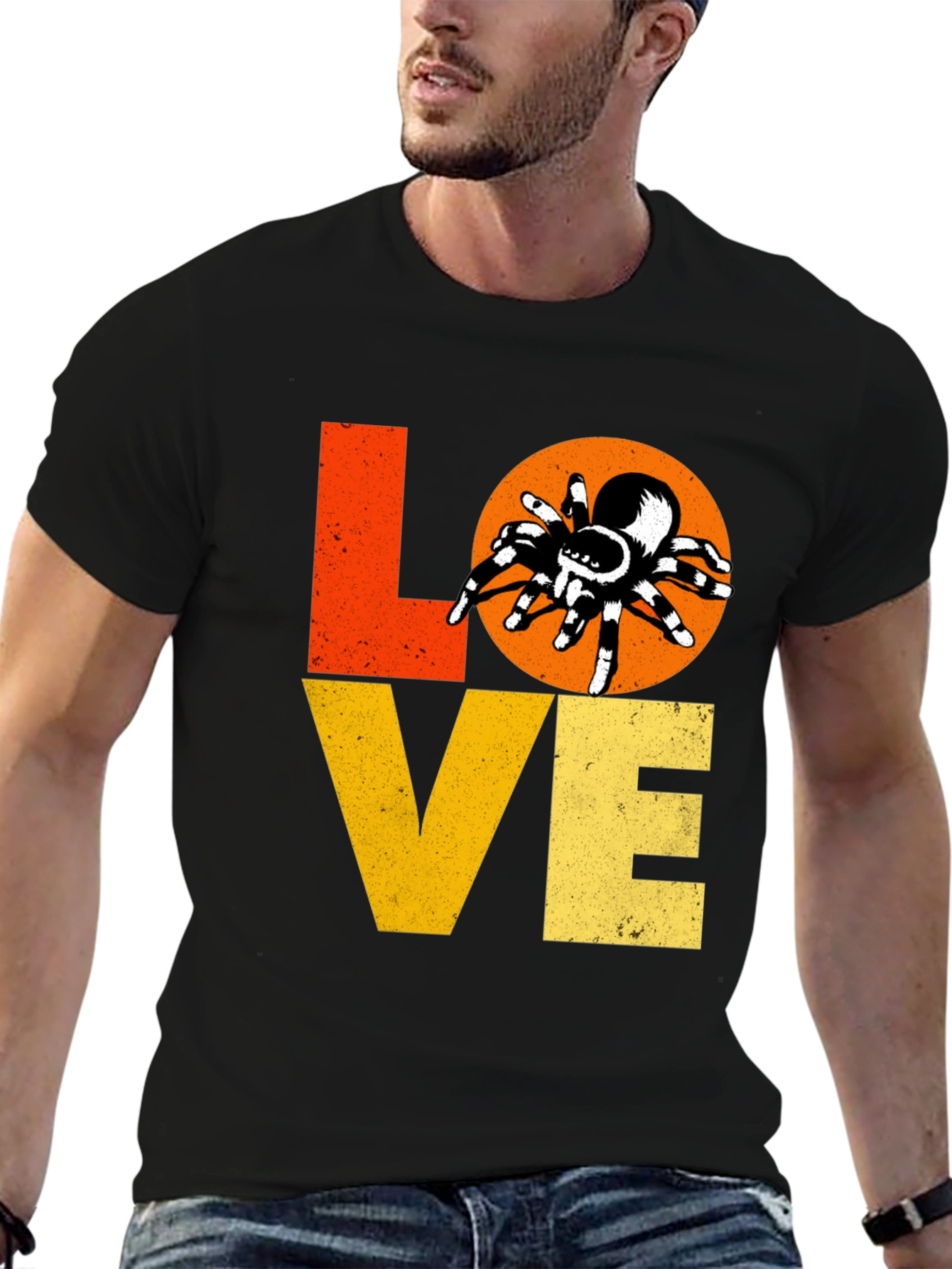 Love Spiders Black Graphic Tee