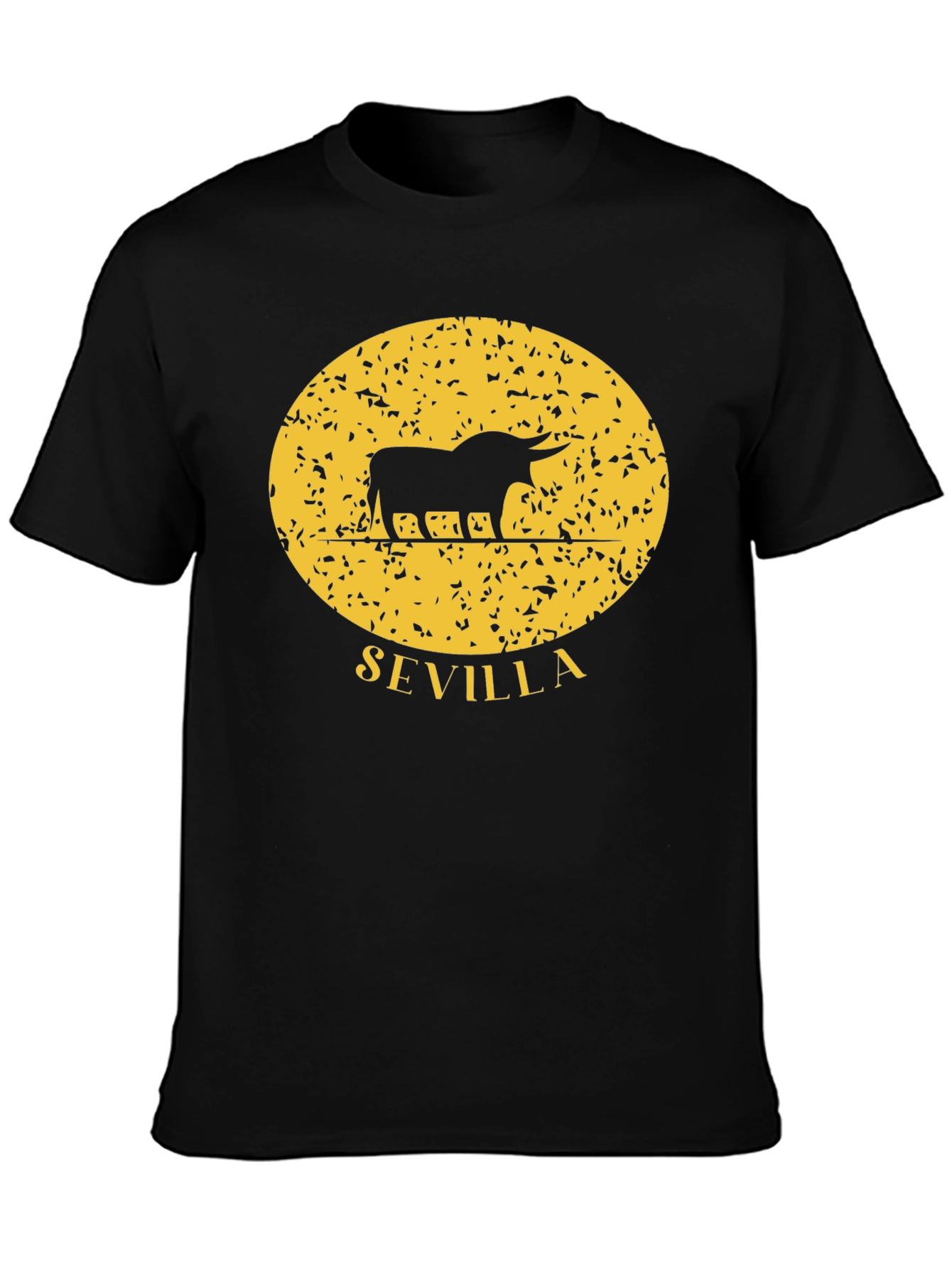 Sevilla Bull Silhouette Black T-Shirt