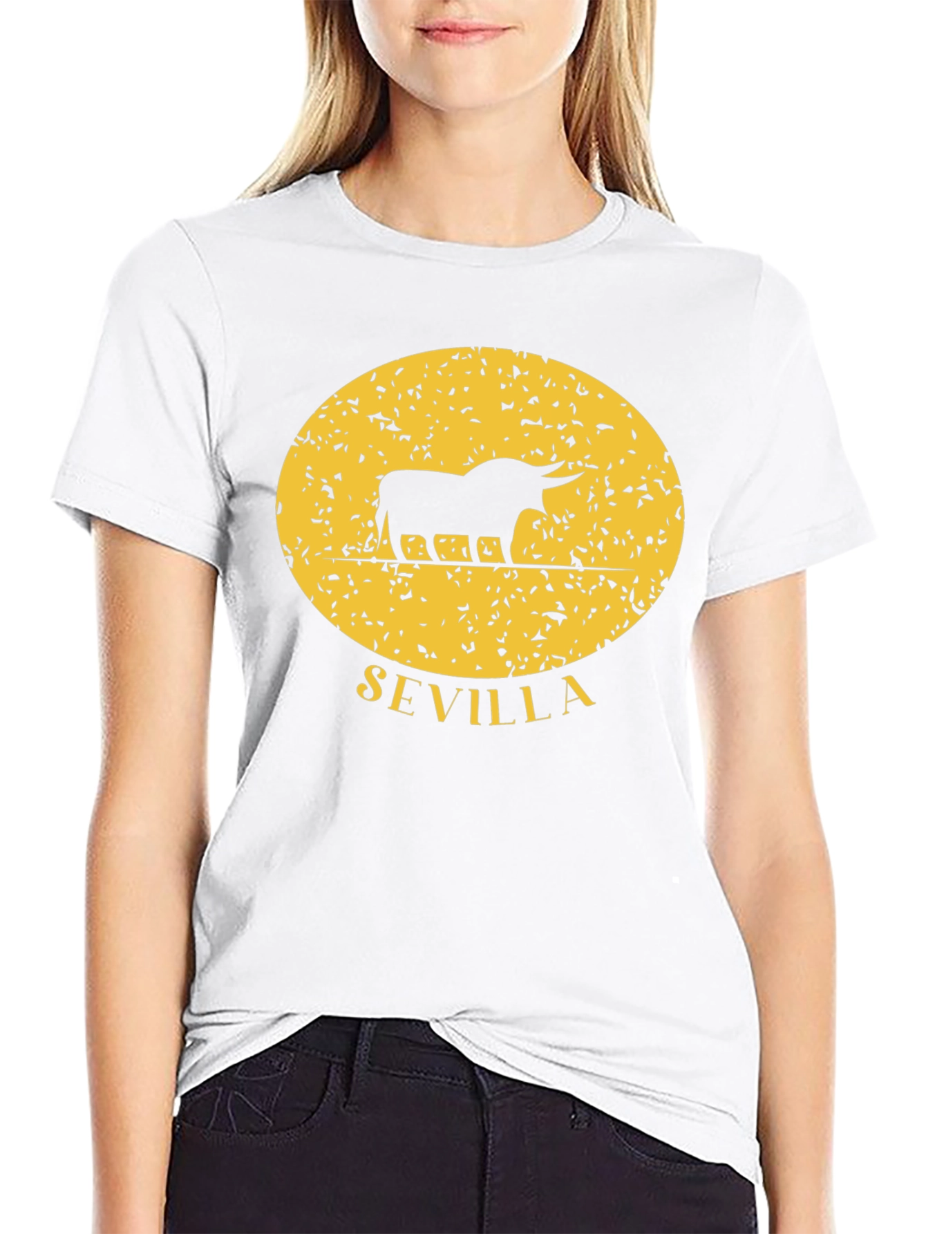 Sevilla Bull Silhouette Black T-Shirt