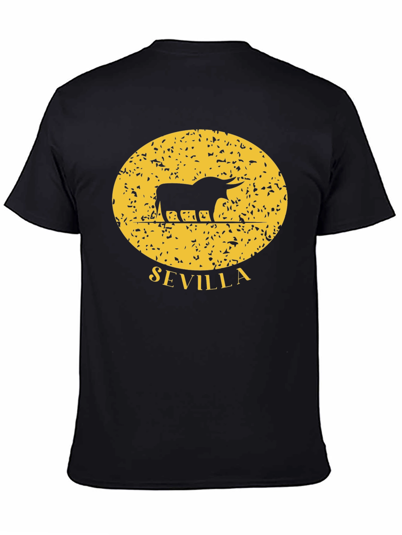 Sevilla Bull Silhouette Black T-Shirt
