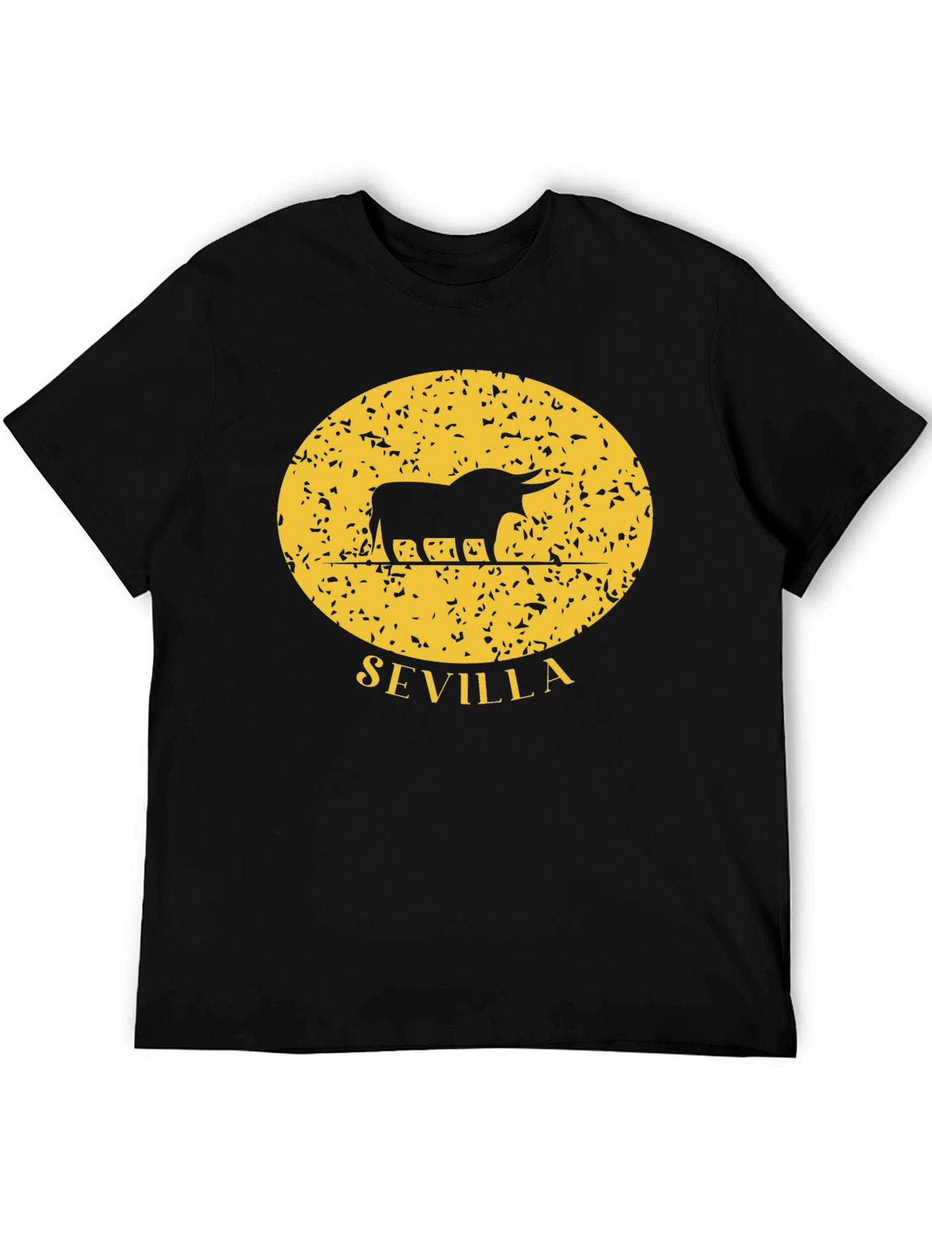 Sevilla Bull Silhouette Black T-Shirt