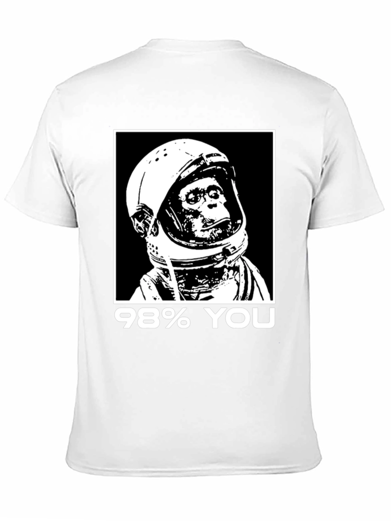 98% You Chimp Astronaut Black Graphic T-Shirt