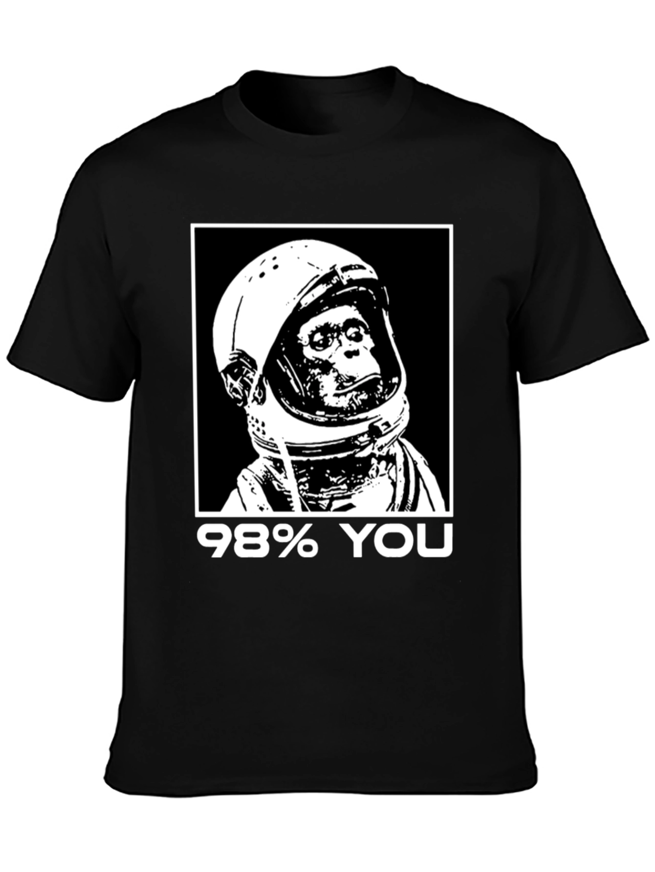 98% You Chimp Astronaut Black Graphic T-Shirt
