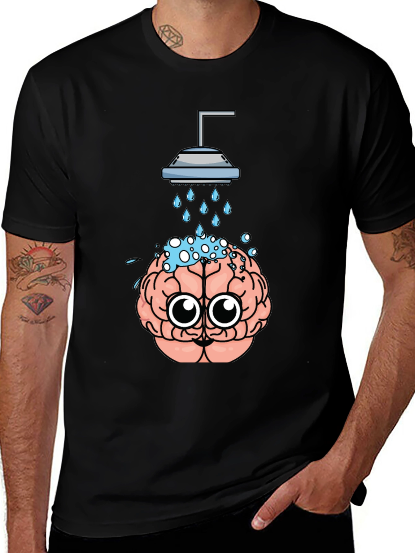 Brain Shower T-Shirt - Funny and Unique Design