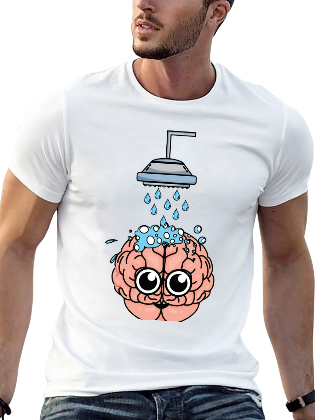 Brain Shower T-Shirt - Funny and Unique Design