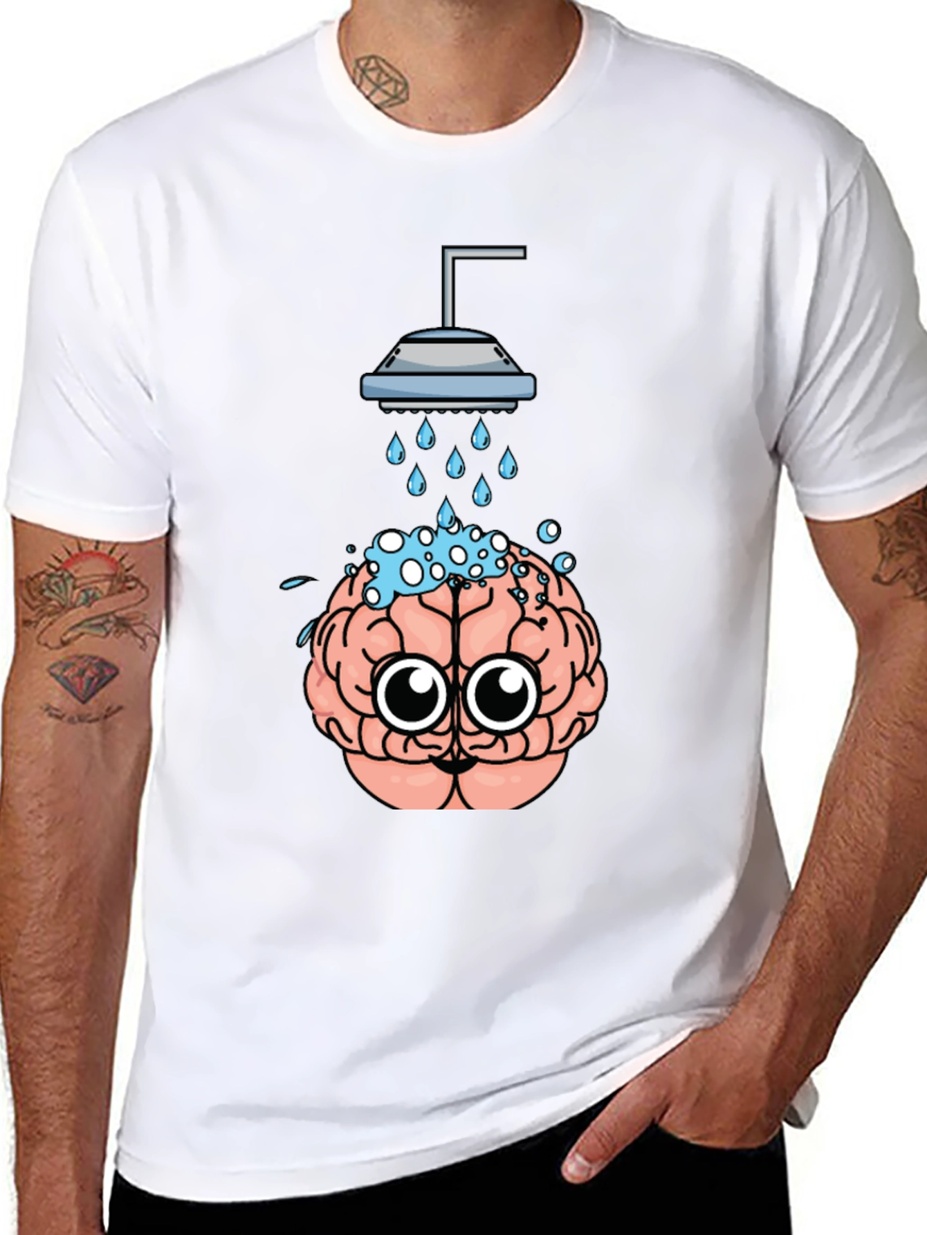 Brain Shower T-Shirt - Funny and Unique Design